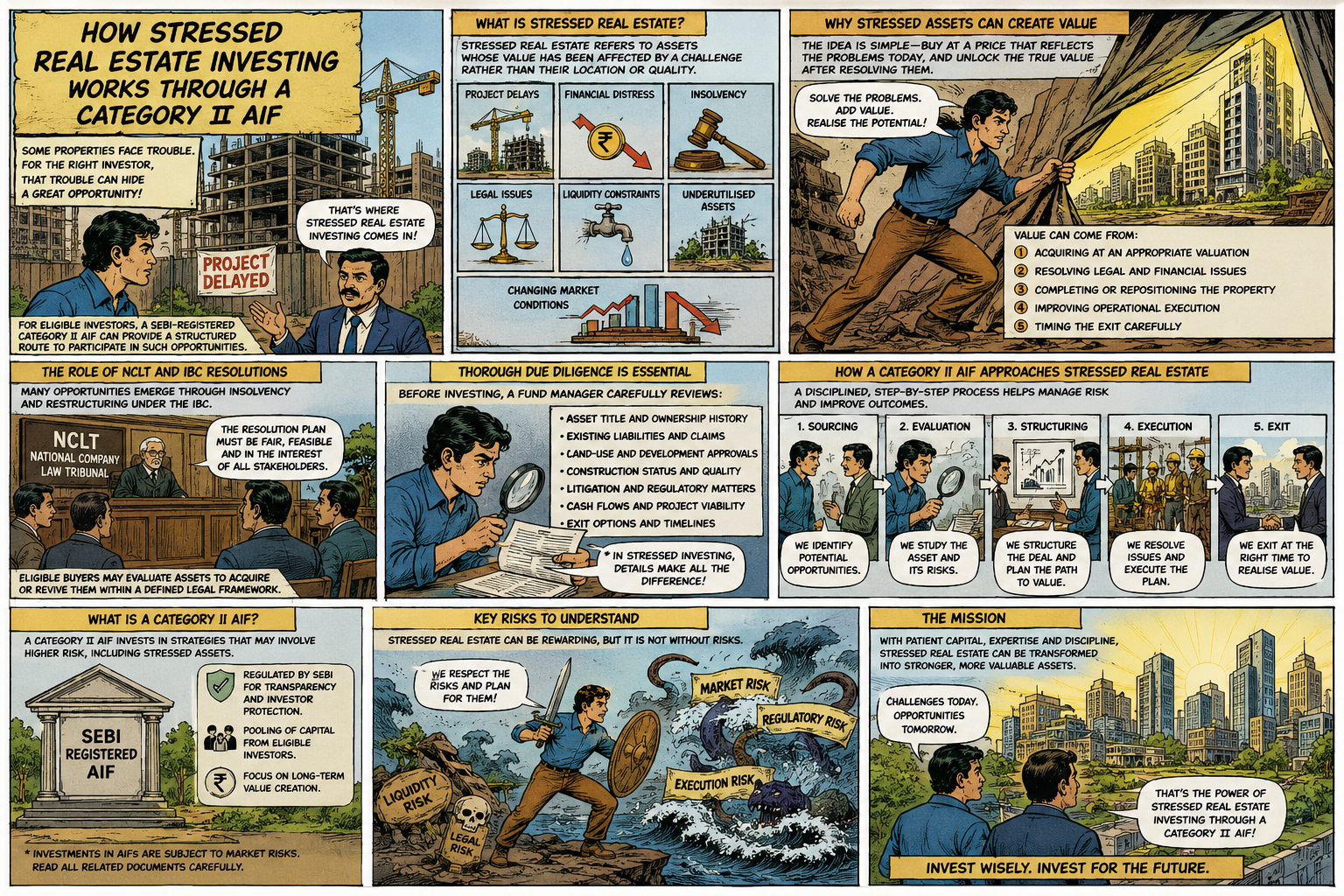 How Stressed Real Estate Investing Works Through a Category II AIF